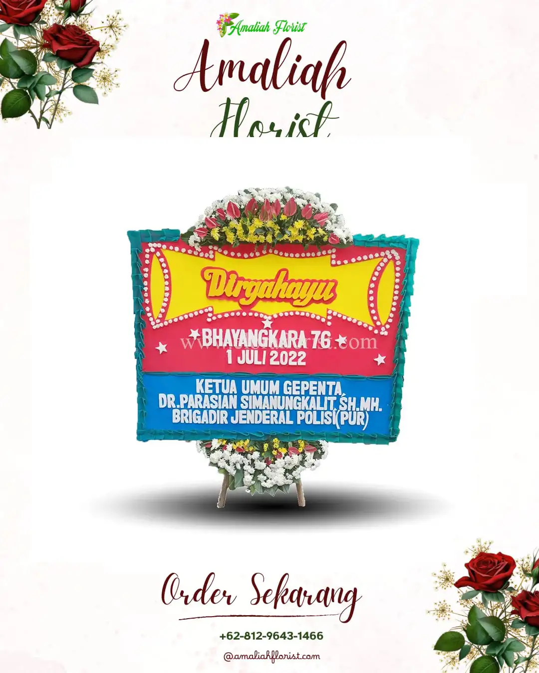 Papan Bunga HUT Ulang Tahun Indragiri Hulu